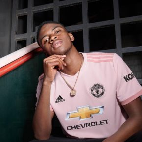 Manchester United Pink 2018 2019 adidas Away Football Kit, Soccer Jersey, Shirt, Maillot, Camiseta, Camisa, Trikot