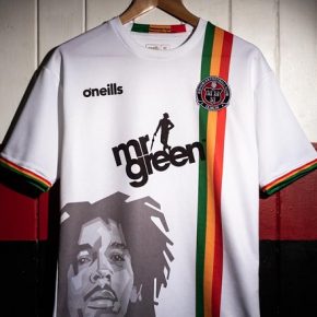 Bohemians FC x Bob Marley 2019 Away O'Neills Football Kit, Soccer Jersey, Shirt