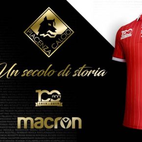 Piacenza Calcio 2019 100th Anniversary Macron Football Kit, Soccer Jersey, Shirt, Maglia Centenario, Gara