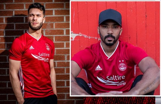 Aberdeen Football Club 2019 2020 adidas Home Football Kit, Soccer Jersey, Shirt