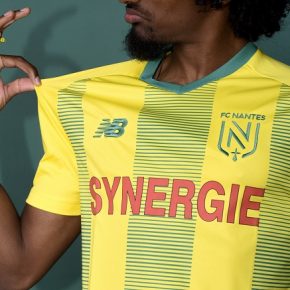 FC Nantes 2019 2020 New Balance Home Football Kit, Soccer Jersey, Shirt