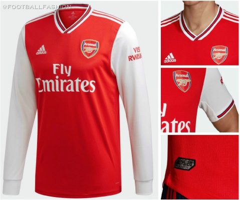 Arsenal FC 2019 2020 adidas Home Football Kit, Shirt, Soccer Jersey, Maillot, Camiseta, Camisa, Trikot, Tenue