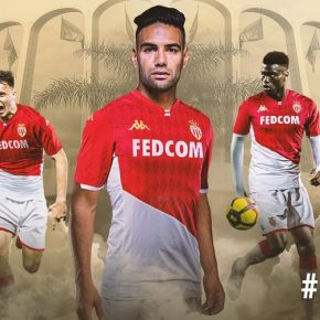 AS Monaco 2019 2020 Kappa Home Football Kit, Soccer Jersey, Shirt, Maillot