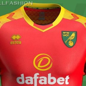 Norwich City 2019 2020 Erreà Red Away Football Kit, Soccer Jersey, Shirt