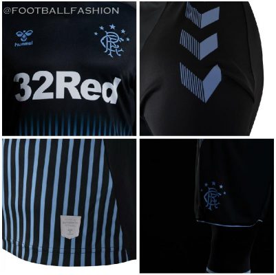 Rangers FC 2019 2020 hummel Away Football Kit, Soccer Jersey, Shirt