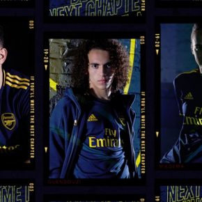 Arsenal FC 2019 2020 adidas Blue Third Football Kit, Shirt, Soccer Jersey, Maillot, Camiseta, Camisa, Trikot, Tenue