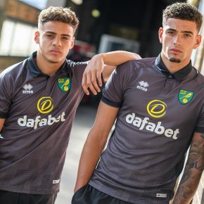 Norwich City 2019 2020 Erreà Third Football Kit, Soccer Jersey, Shirt