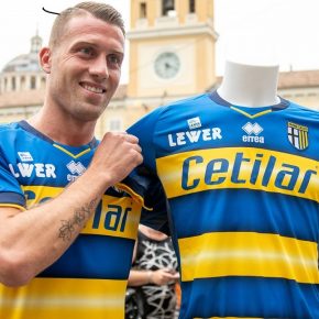Parma Calcio 2019 2020 Erreà Away Football Kit, Soccer Jersey, Shirt, Gara, Maglia