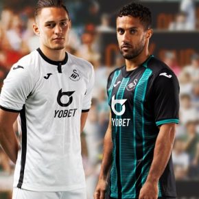 Swansea City 2019 2020 Joma Home and Away Football Kit, Soccer Jersey, Shirt