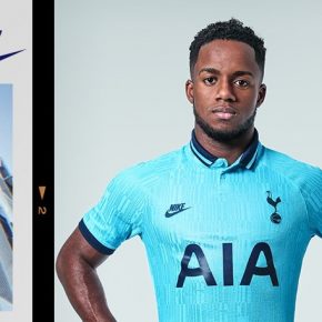 Tottenham Hotspur 2019 2020 Nike 90s Retro Blue Third Football Kit, Soccer Jersey, Shirt, Camiseta de Futbol, Camisa, Maillot, Trikot, Tenue, Dres