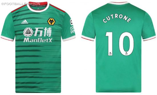 Wolverhampton Wanderers 2019 2020 adidas Green Third Football Kit, Soccer Jersey, Shirt, Camisa, Camiseta