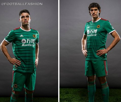Wolverhampton Wanderers 2019 2020 adidas Green Third Football Kit, Soccer Jersey, Shirt, Camisa, Camiseta