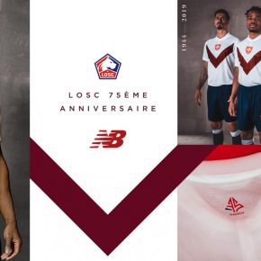 Lille OSC 75th Anniversary New Balance Football Kit, Soccer Jersey, Shrt, Maillot 75 ans