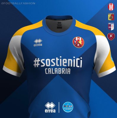 Erreà Sport #sostieniCi CALABRIA Four-Club Serie C Lego Pro Football Kit, Soccer Jersey, Shirt, Gara, Maglia