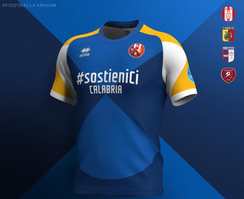 Erreà Sport #sostieniCi CALABRIA Four-Club Serie C Lego Pro Football Kit, Soccer Jersey, Shirt, Gara, Maglia