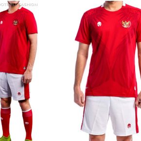Indonesia 2020 2021 Mills Sport Home Football Kit, Soccer Jersey, Shirt
