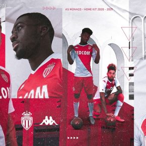 AS Monaco 2020/21 Kappa Home Kit, 2020 2021 Soccer Jersey, Football Shirt, Maillot