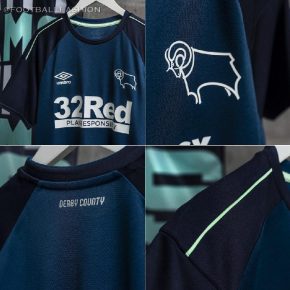 Derby County 2020 2021 Umbro Away Football Kit, 2020/21 Shirt, 2020-21 Soccer Jersey