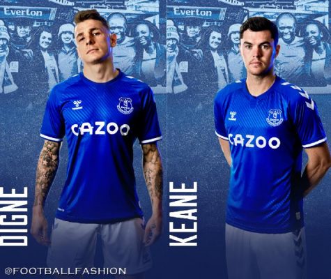 Everton FC 2020 2021 hummel Home Football Kit, 2020-21 Shirt, 2020/21 Soccer Jersey, Camisa, Camiseta, Trikot, Maillot