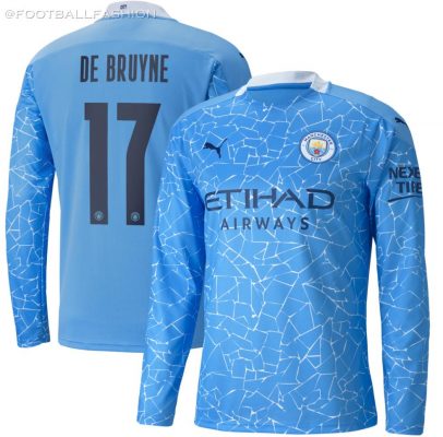 Manchester City FC 2020 2021 PUMA Home Football Kit, 2020-21 Shirt, 2020/21 Soccer Jersey, Maillot, Camiseta, Camisa, Trikot, Tenue