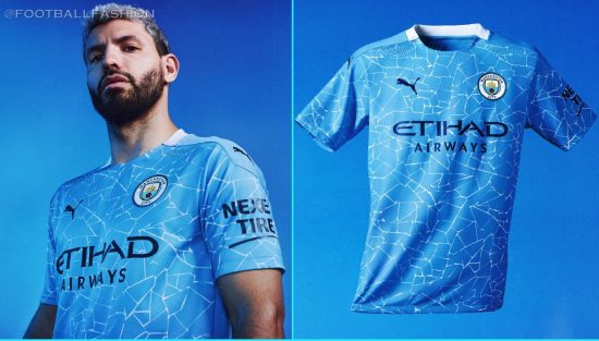 Manchester City FC 2020 2021 PUMA Home Football Kit, 2020-21 Shirt, 2020/21 Soccer Jersey, Maillot, Camiseta, Camisa, Trikot, Tenue