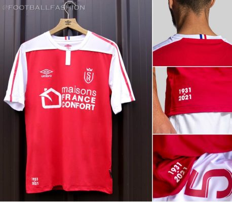 Stade de Reims 2020 2021 Umbro Home Football Kit, 2020-21 Shirt, 2020/21 Soccer Jersey, Maillot