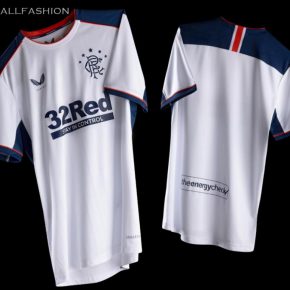 Rangers Football Club 2020 2021 Castore White Away Kit, 2020-21 Soccer Jersey, 2020/21 Shirt