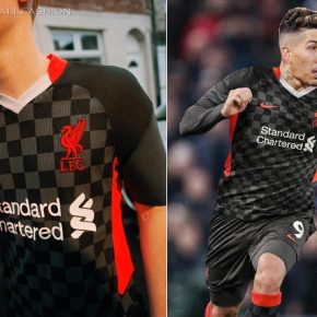 Liverpool FC 2020/21 Nike Black Third Champions League Football Kit, 2020-21 Soccer Jersey, 2020/21 Shirt, Camiseta, Camisa, Maillot, Trikot