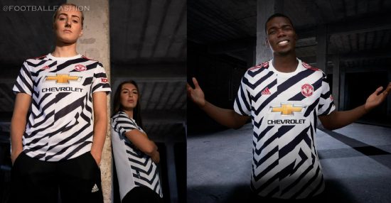 Manchester United 2020/21 adidas Striped Third Football Kit, 2020-21 Soccer Jersey, 2020/21 Shirt, Camisa, Camiseta, Maillot, Trikot, Dres, Tenue, Maglia, Gara