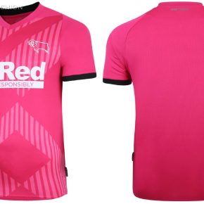 Derby County 2020 2021 Pink Umbro Third Football Kit, 2020-21 Soccer Jersey, 2020/21 Shirt
