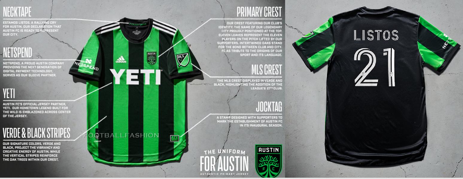 New MLS Side Austin FC Unveils 2021 adidas Home Kit - FOOTBALL FASHION