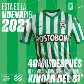 Atlético Nacional 2021 Nike Home Soccer Jersey, Football Kit, Shirt, Camiseta de Futbol