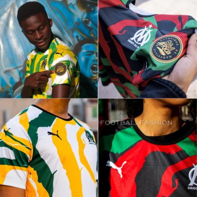 Olympique Marseille 2021 'OM Africa' PUMA Football Kit, Soccer Jersey, Shirt, Maillot Afrique