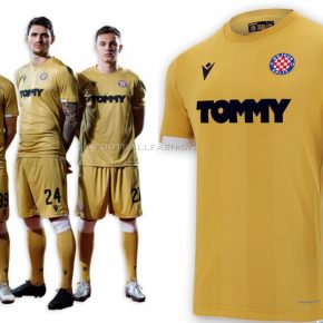 Hajduk Split 2021 110th Anniversary Macron Football Kit, Soccer Jersey, Shirt, Zlatni Dres 110