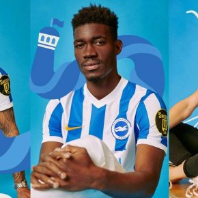 Brighton & Hove Albion 2021 2022 Nike Home Football Kit, 2021/22 Soccer Jersey, 2021-22 Shirt