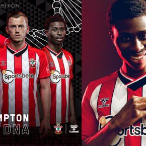 Southampton FC 2021 2022 hummel Home Football Kit, 2021-22 Soccer Jersey, 2021/22 Shirt, Camiseta 21/22