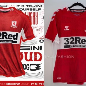 Middlesbrough FC 2021 2022 hummel Home Football Kit, 2021-22 Soccer Jersey, 2021/22 Shirt