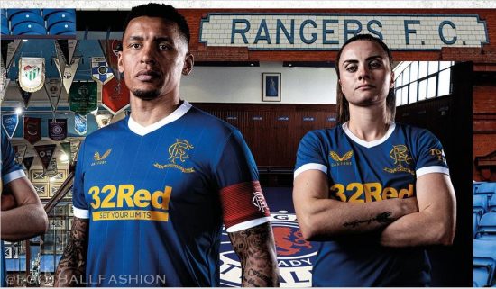 Rangers FC 2021 2022 Castore Home Football Kit, 2021-22 Shirt, 2021/22 Soccer Jersey