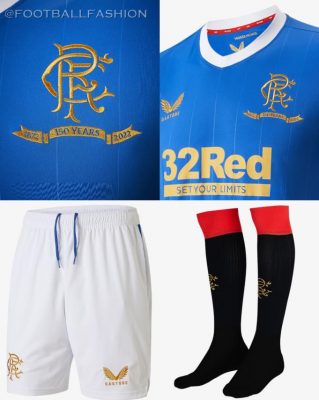 Rangers FC 2021 2022 Castore Home Football Kit, 2021-22 Shirt, 2021/22 Soccer Jersey