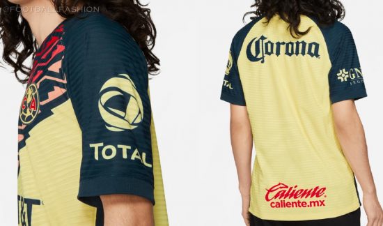 Club América 2021 2022 Nike Yellow Home Soccer Jersey, 2021-22 Football Shirt, 2021/22 Kit, Camiseta de Visita de Futbol 21/22