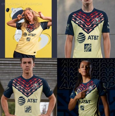 Club América 2021 2022 Nike Yellow Home Soccer Jersey, 2021-22 Football Shirt, 2021/22 Kit, Camiseta de Visita de Futbol 21/22