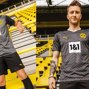 Borussia Dortmund 2021 2022 PUMA Black Away Football Kit, 2021-22 Soccer Jersey, 2021/22 Shirt, Trikot, Auswärtstrikot 21/22