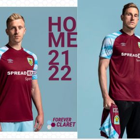 Burnley 2021 2022 Umbro Home Football Kit, 2021-22 Soccer Jersey, 2021/22 Shirt
