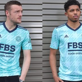 Leicester City 2021 2022 adidas Mint Green Away Football Kit, 2021/22 Soccer Jersey, 2021-22 Shirt