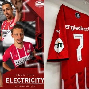 PSV Eindhoven 2021 2022 PUMA Home Football Kit, 21/22 Soccer Jersey, 2021-22 Shirt, 2021/22 Thuisshirt