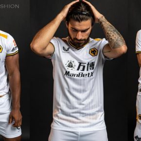 Wolverhampton Wanderers 2021 2022 Castore White Third Football Kit, 2021-22 Shirt, 2021/22 Soccer Jersey, Camisa 21-22, Camiseta 21/22