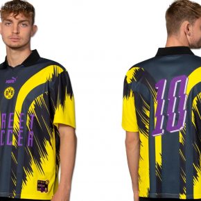 Borussia Dortmund x PUMA Retro Street Soccer Jersey, 2021 Football Kit, 2022 Shirt, Trikot 2021-22
