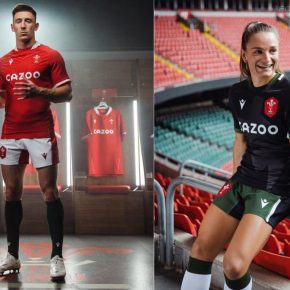 Wales Rugby 2021 2022 Macron Home and Away Kit, Jersey, Shirt
