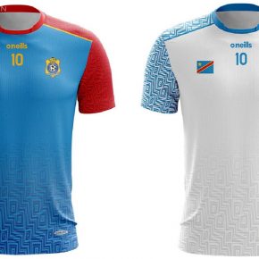 DR Congo 2021 2022 O'Neills Football Kit, 2021-22 Soccer Jersey, 2021/22 Shirt, Maillot 21-22