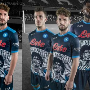 SSC Napoli 2021 2022 Armani EA7 Maradona Game Football Kit, 2021/22 Soccer Jersey, 2021-22 Shirt, Maglia 21-22, Camiseta 21/22